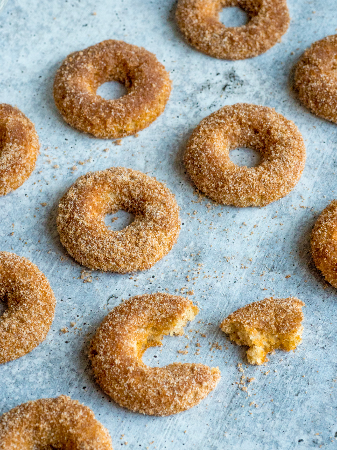 making Baked Churro Donuts