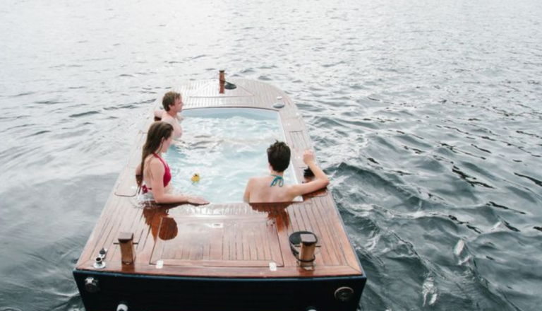 You And 5 Friends Can Rent Your Own Floating Hot Tub Boat In Seattle