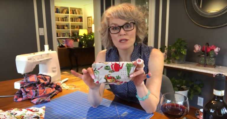 Actress Shows How to (Almost) Complete a Reusable Face Mask