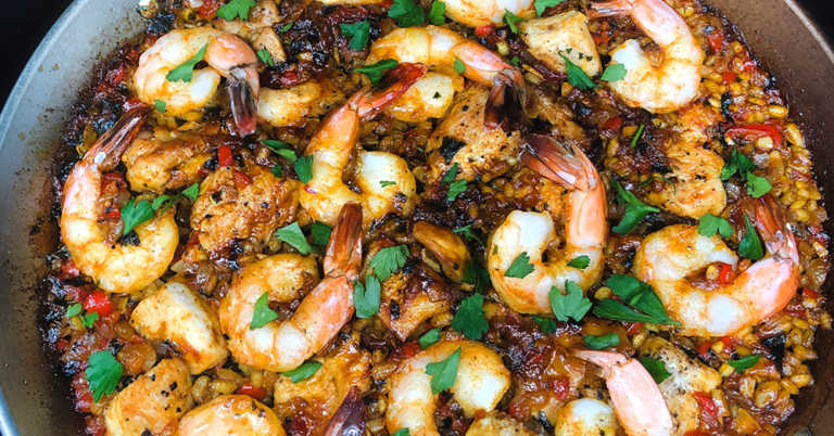Shrimp and Sausage Paella