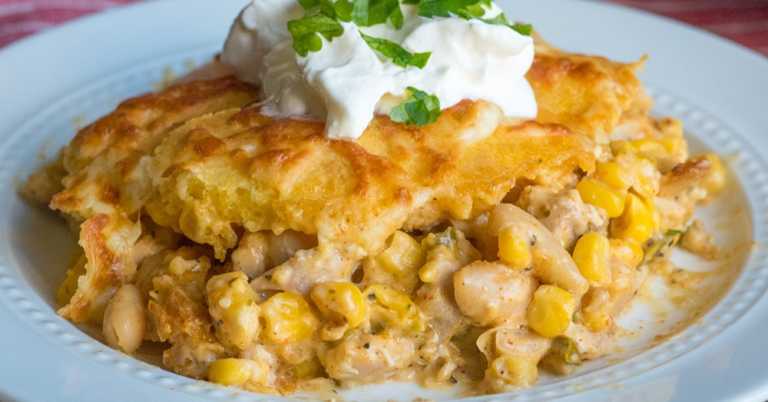 Sheet Pan White Chili and Cornbread