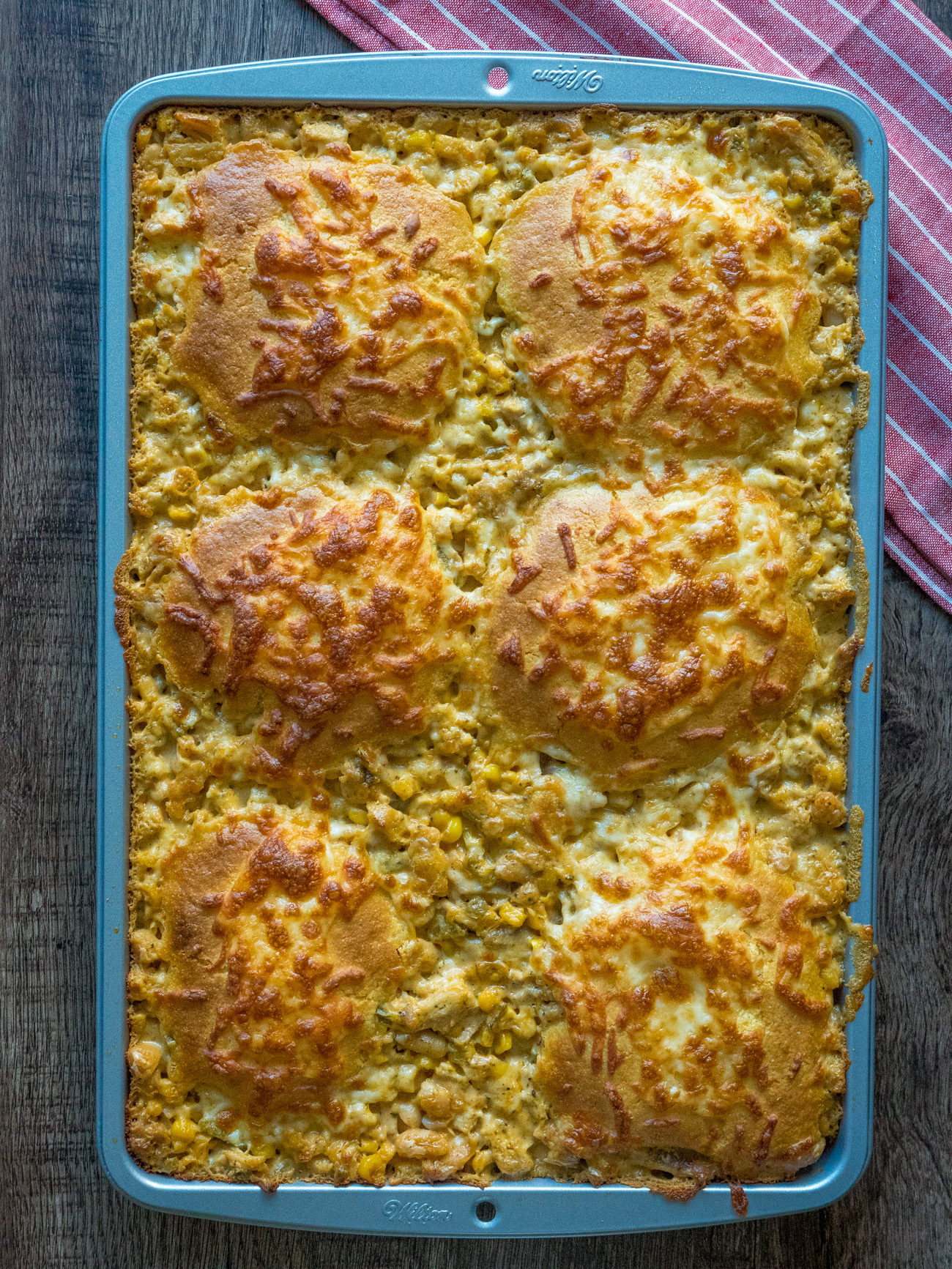 Sheet Pan White Chili and Cornbread