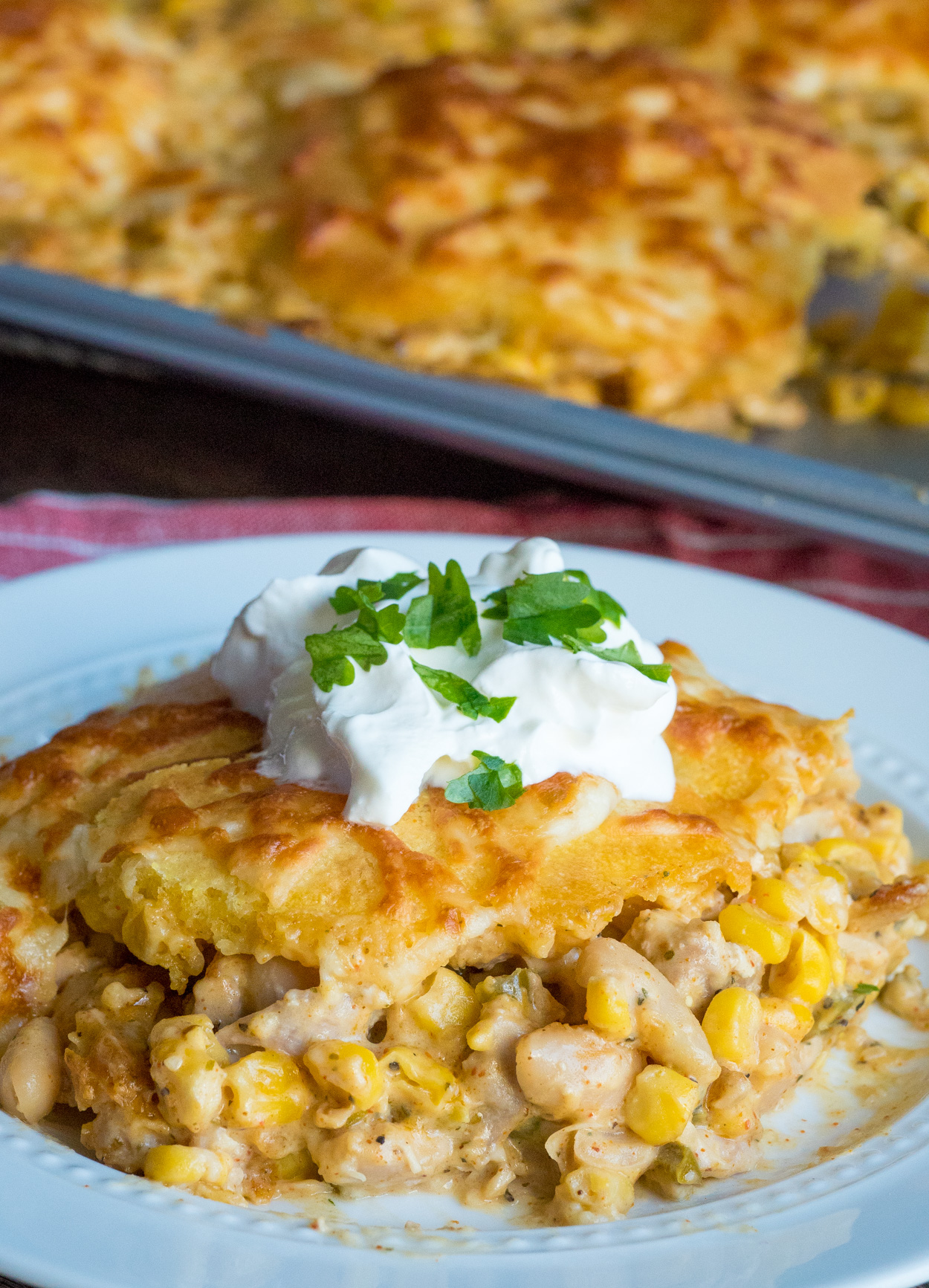 Sheet Pan White Chili and Cornbread