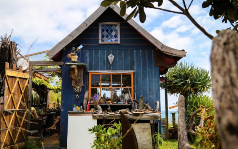 Man Builds Tiny House Overlooking The Ocean For Only $1,300