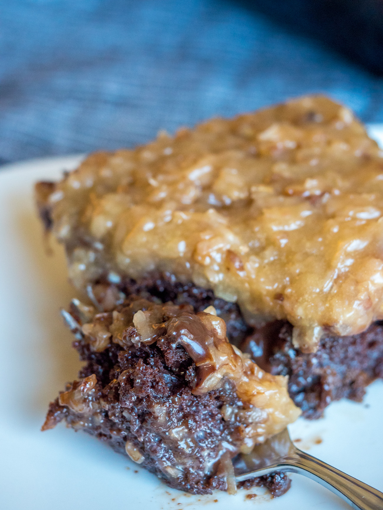 German Chocolate Poke Cake-image
