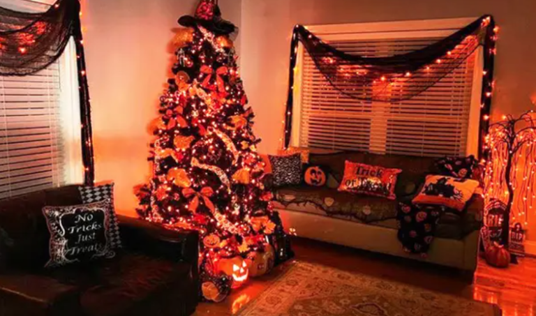 Decorate An Orange Tree For Spooky Halloween Decor