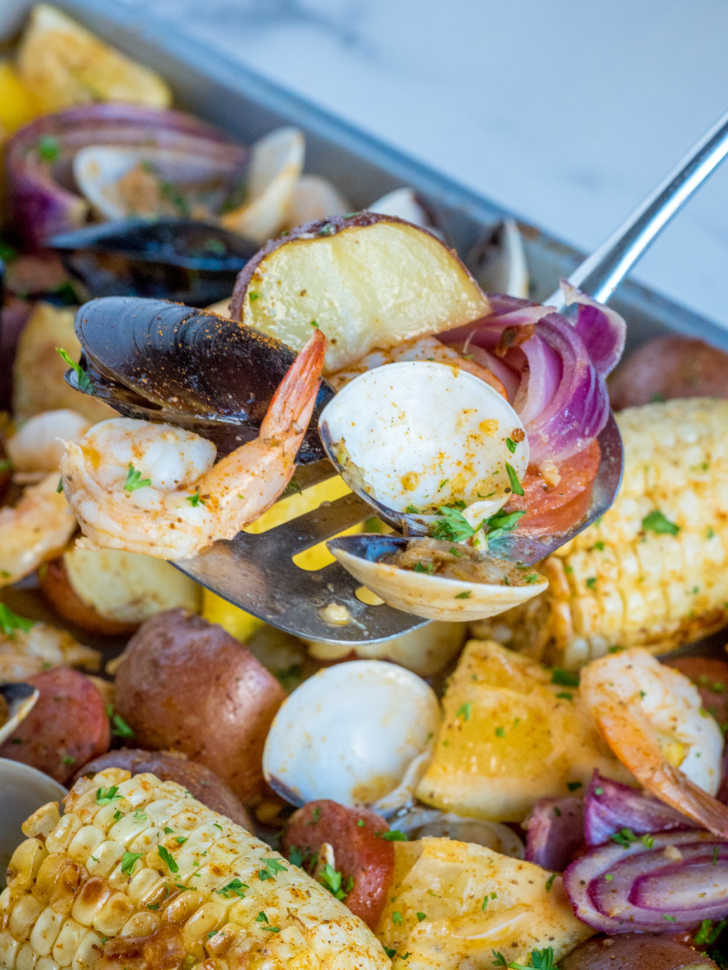 Sheet Pan Clam Bake 12 Tomatoes