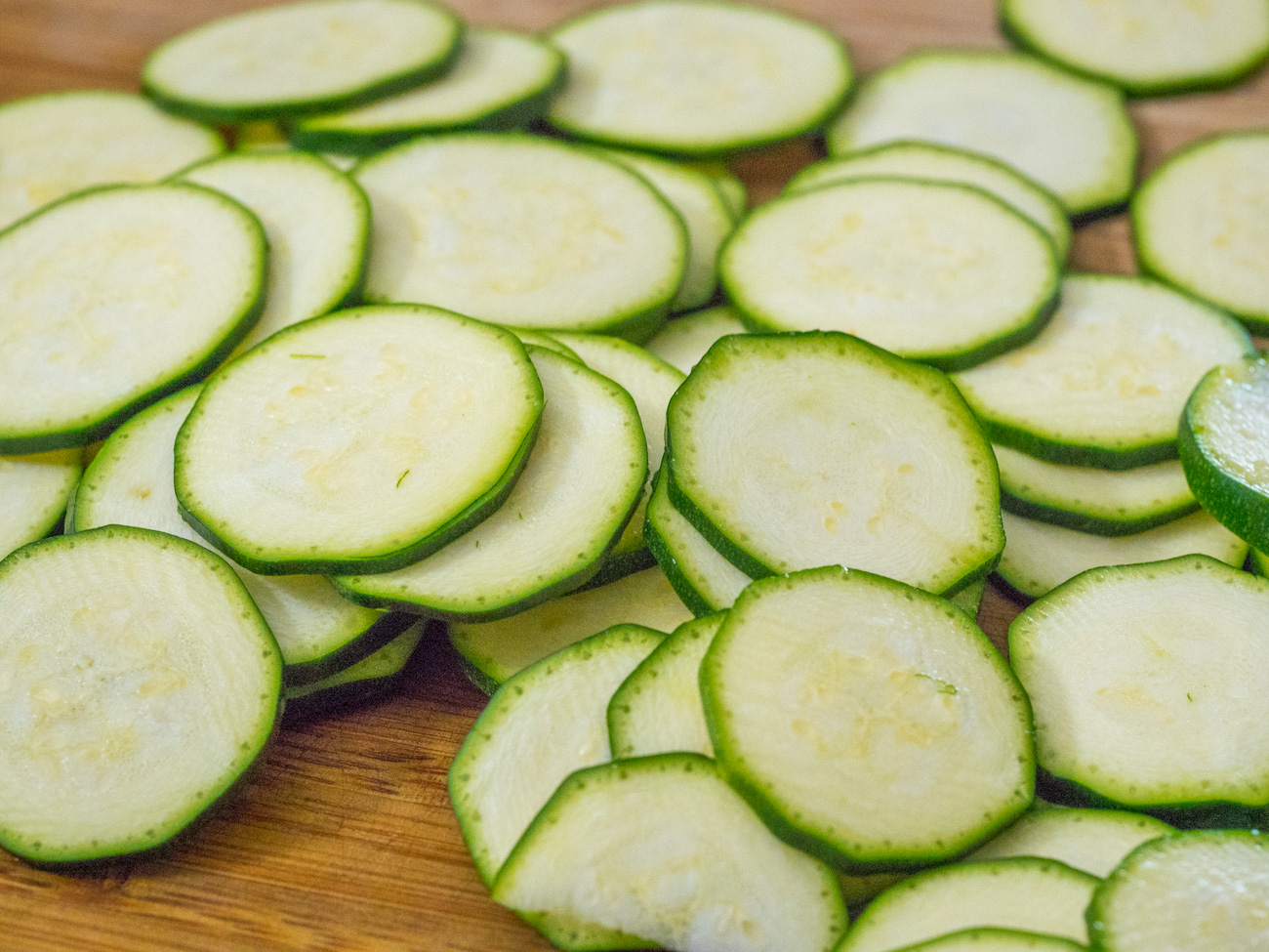 sliced zucchini