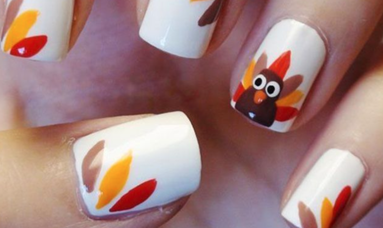 Easy DIY Turkey Nail Art For Thanksgiving