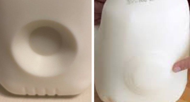 What are the circles on the side of milk jugs for? - Quora