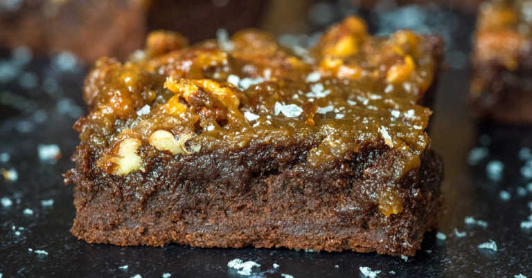 Salted Pecan Pie Brownies