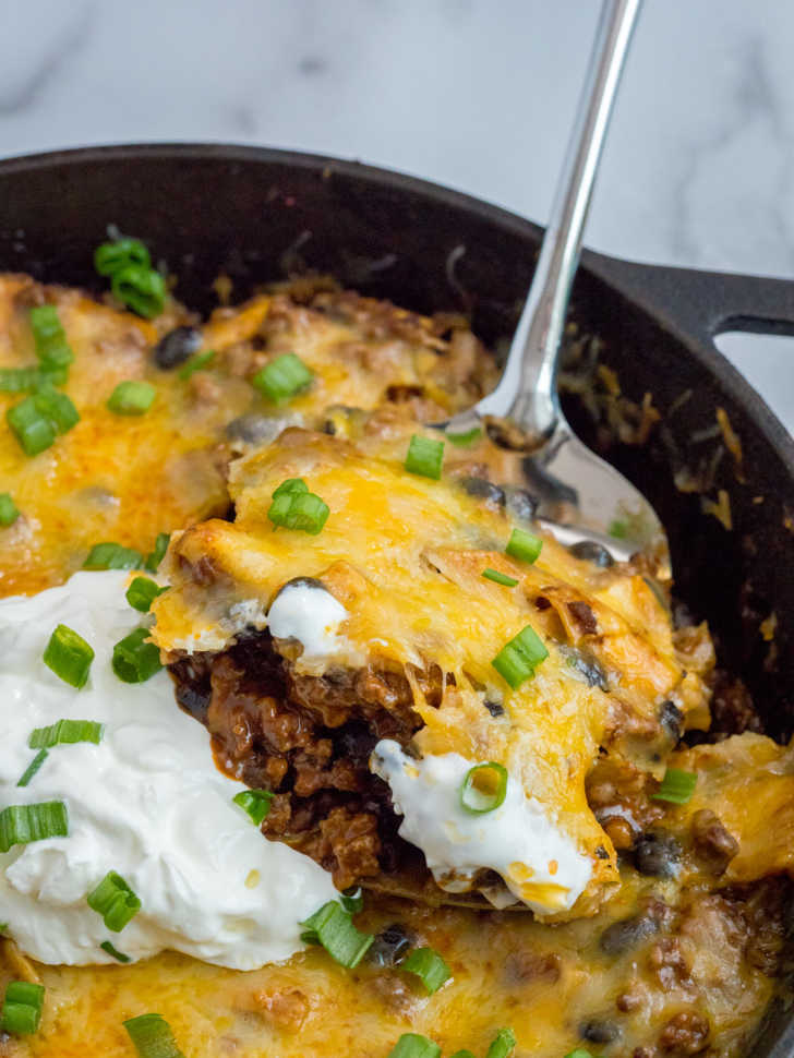 20-Minute Beef Burrito Skillet Dinner | 12 Tomatoes