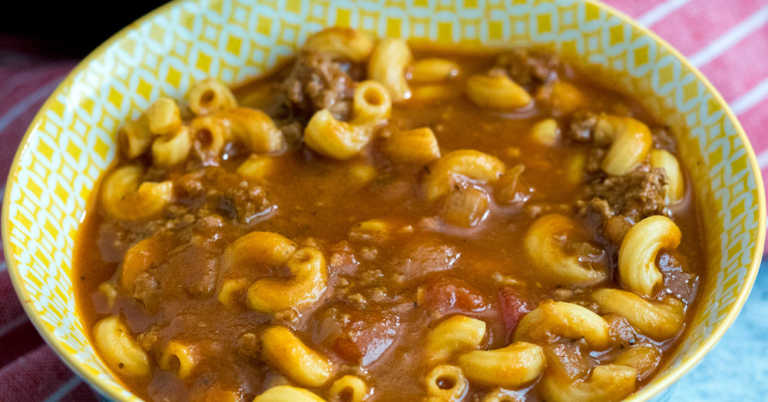 Beef Macaroni Soup