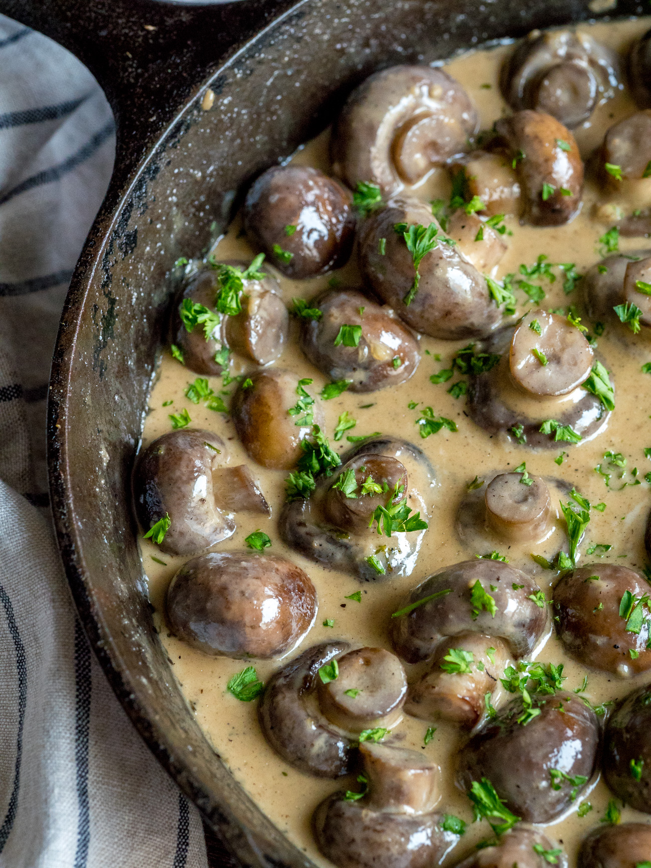 Creamy Garlic Butter Mushrooms 12 Tomatoes