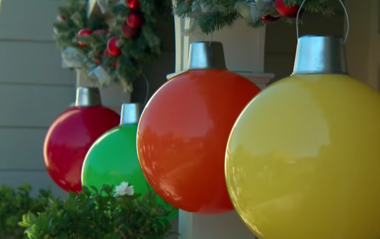 How To Make Gigantic Christmas Ornaments Using Plastic Toy Balls