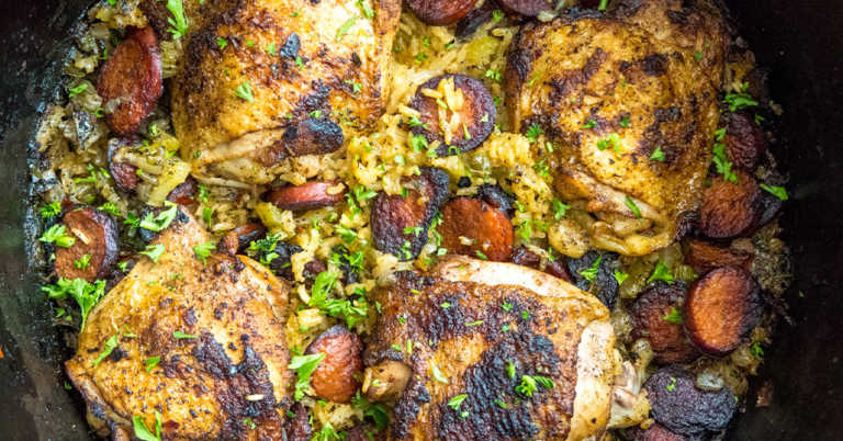 One Pot Chicken and Dirty Rice