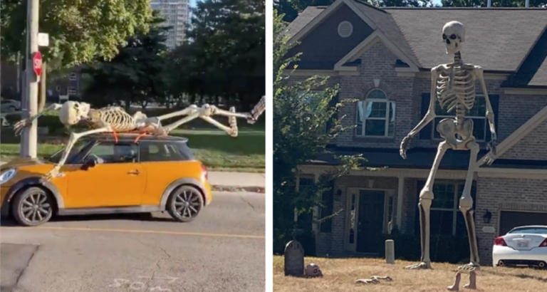 12-Ft Halloween Skeleton Goes Viral – Here’s Where To Get Your Own