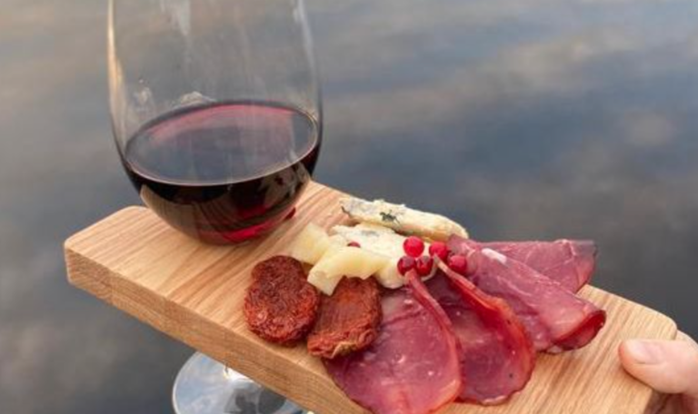This Mini Charcuterie Board Doubles As A Wine-Holder