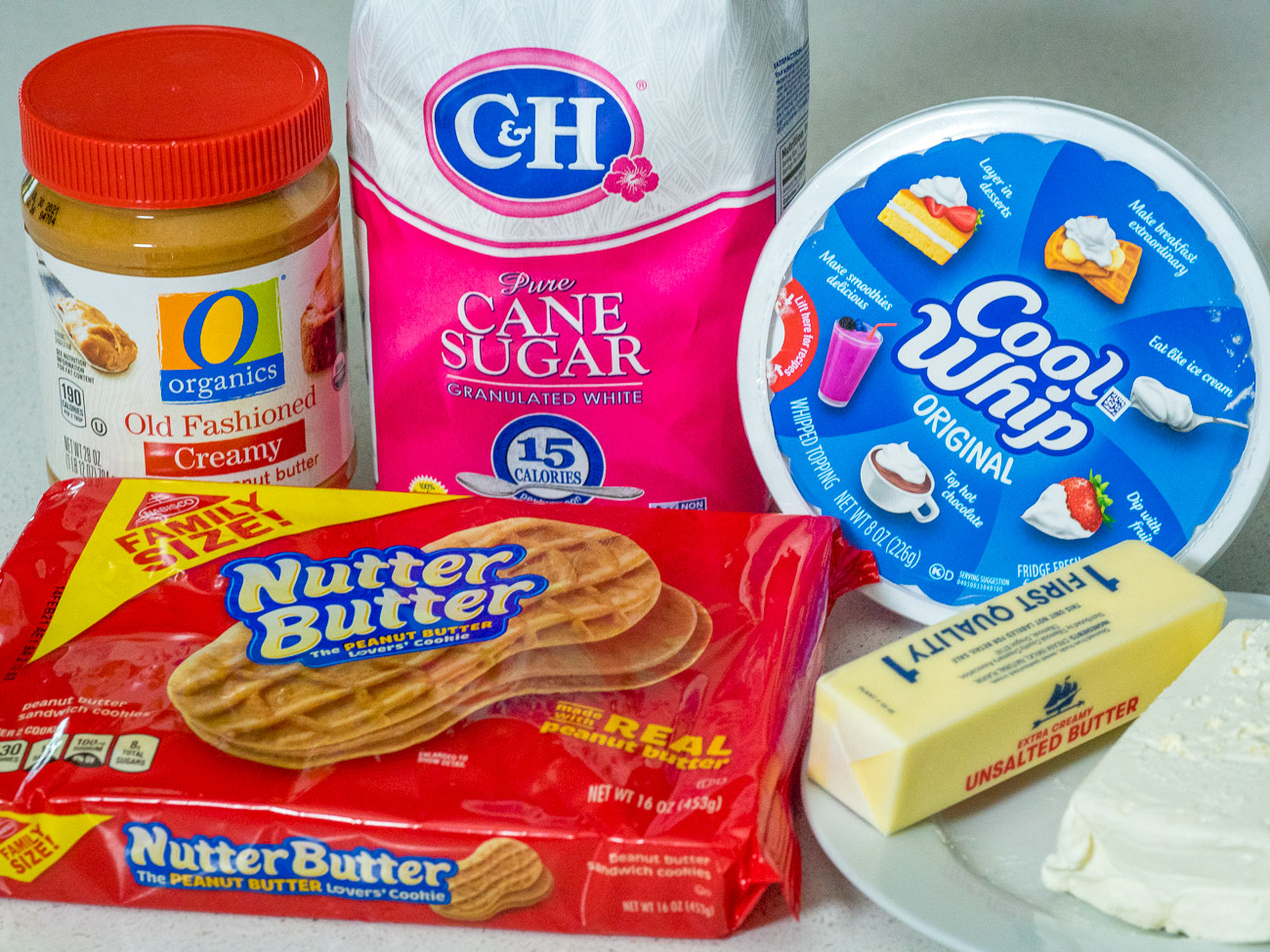 ingredients for Nutter Butter Pie