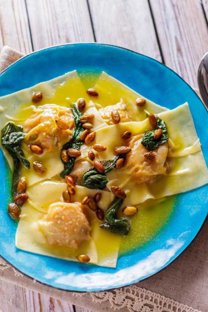 Pumpkin Ravioli with Sage and Brown Butter | 12 Tomatoes