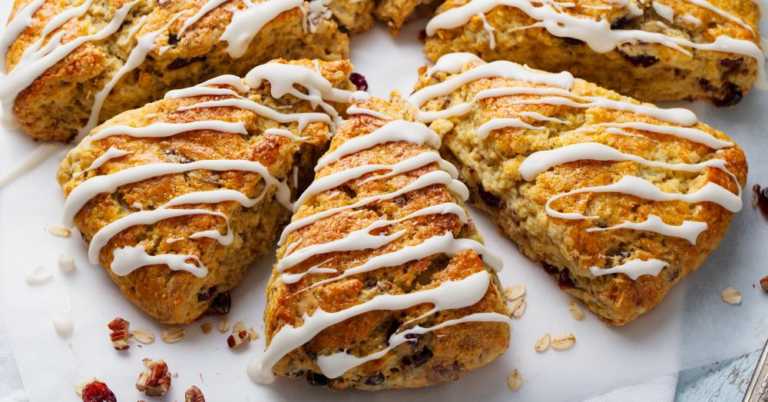 Pumpkin Spice Cranberry Walnut Scones