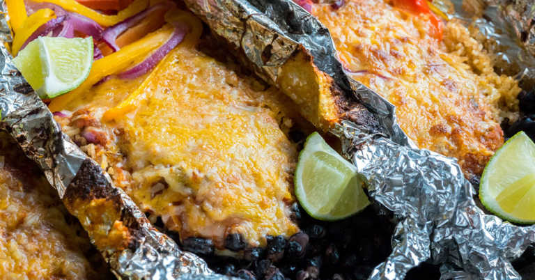 Southwestern Chicken and Rice Foil Packets