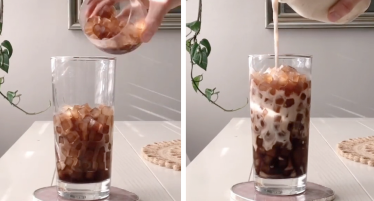 This TikTok Hack Uses Coffee Ice Cubes And Milk