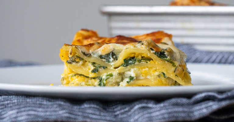 Butternut Squash Spinach Lasagna