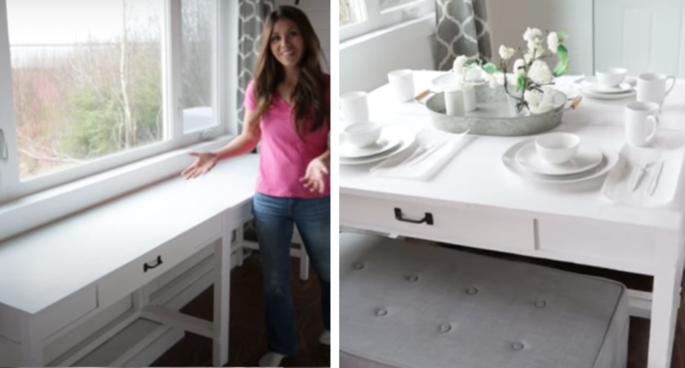 This DIY Desk Converts Into A Dining Table Is Perfect For Smaller Spaces