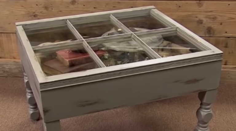 How To Turn An Old Window Into A Coffee Table