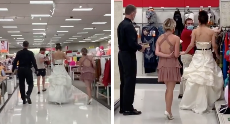 Woman Wearing A Wedding Dress Hunts Down Her Fiancé At Target And Demands He Marry Her
