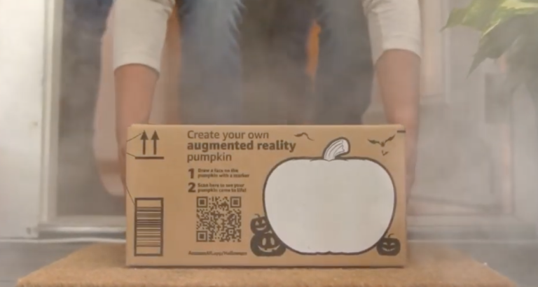 Why Amazon Boxes Have White Pumpkins On Them This Month