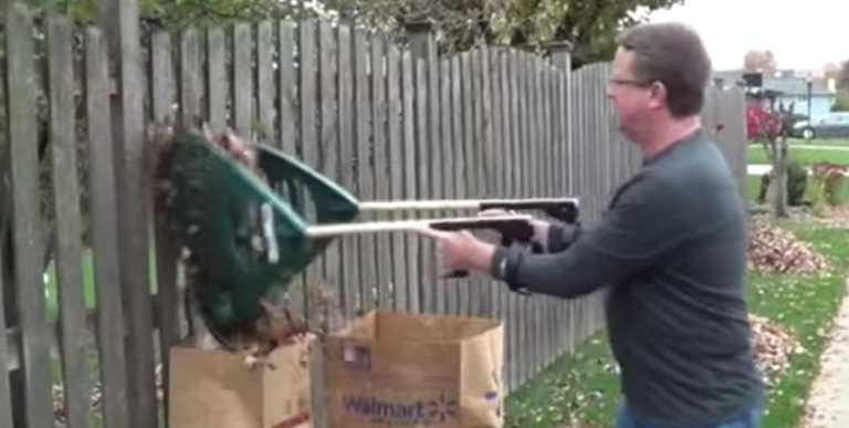 Pick Up Your Leaves Faster With A Robohandle And Two Rakes