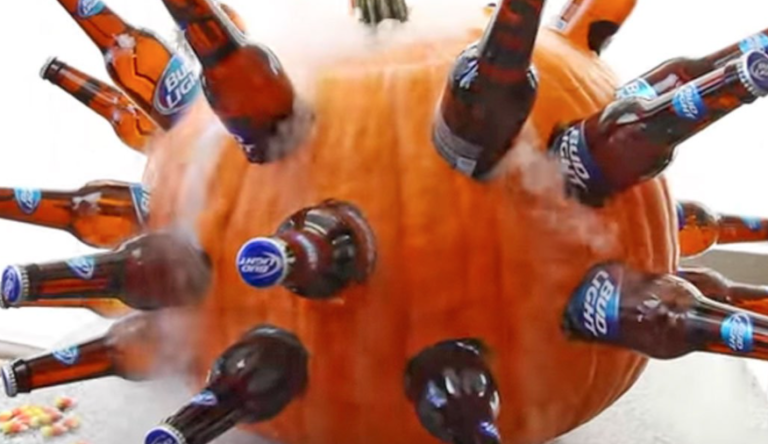 Turn Your Pumpkin Into A Beer Cooler For Halloween