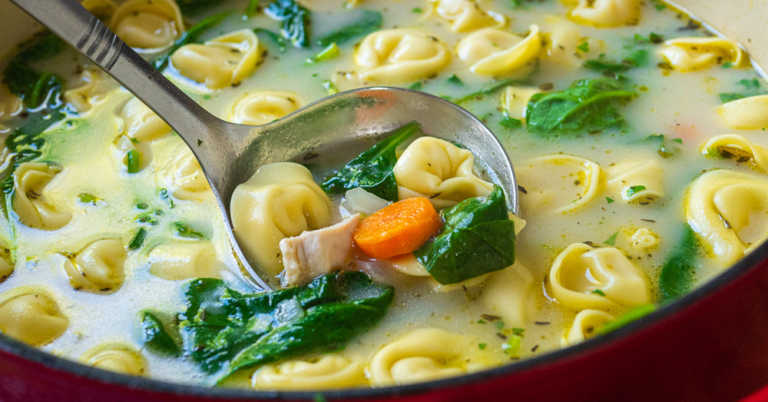Creamy Chicken Tortellini Soup