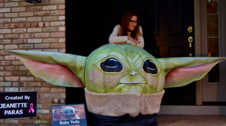 Artist Transforms A Giant Pumpkin Into Baby Yoda
