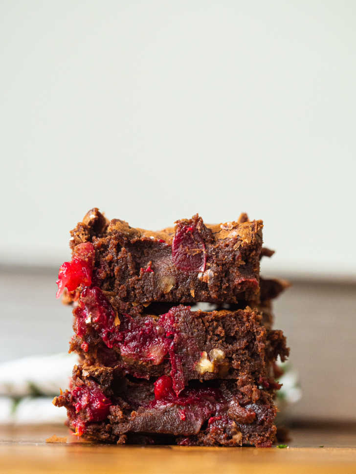 Chocolate Cranberry Brownies - Desserts Required