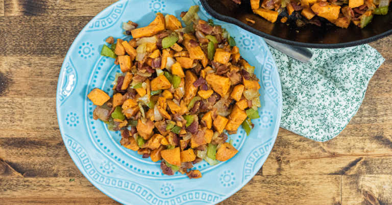 Maple Bacon Sweet Potato Hash
