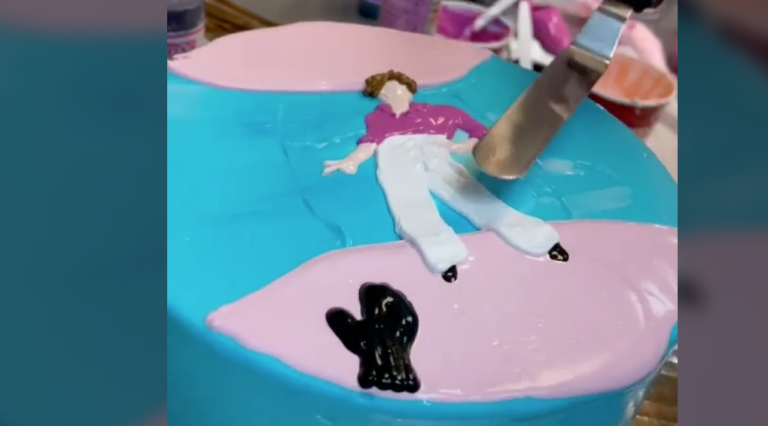 Ice Cream Artist Creates A Harry Styles Cake That Looks Like His Album Cover