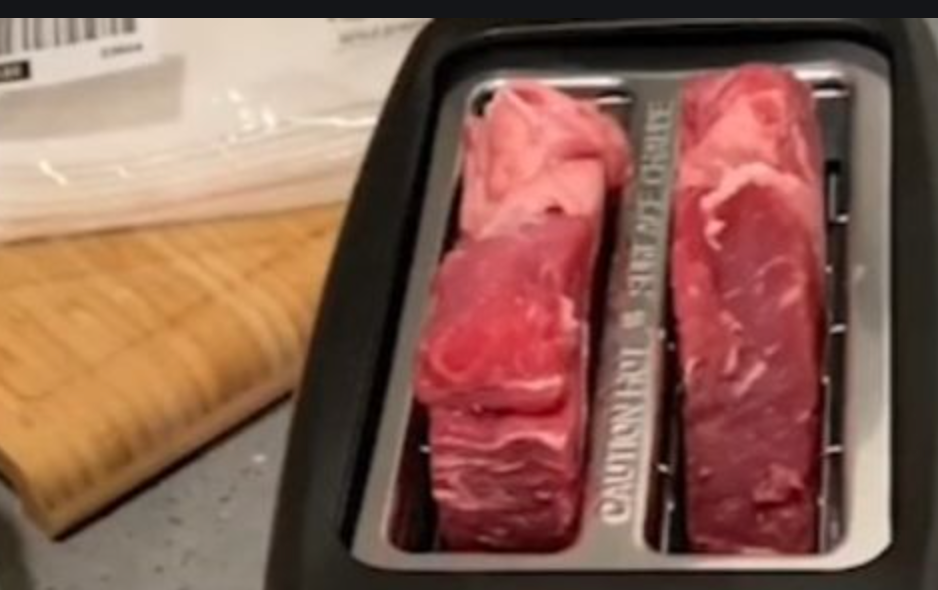 Someone Attempted To Cook A Steak In Their Toaster And It’s Actually