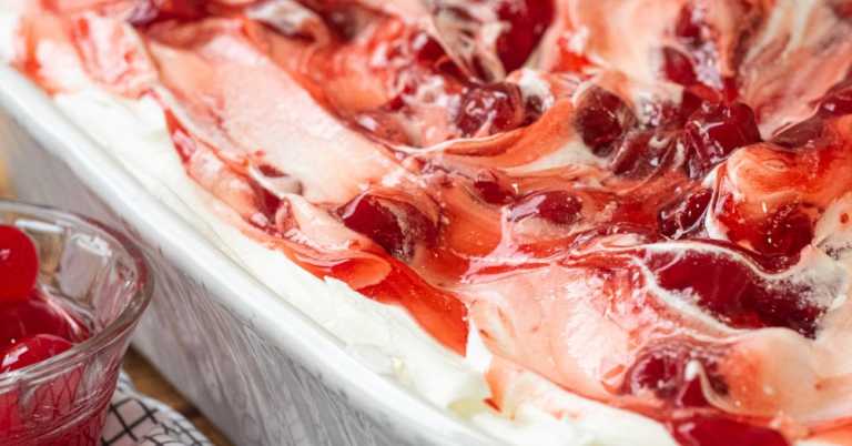 Cherries in the Snow Poke Cake