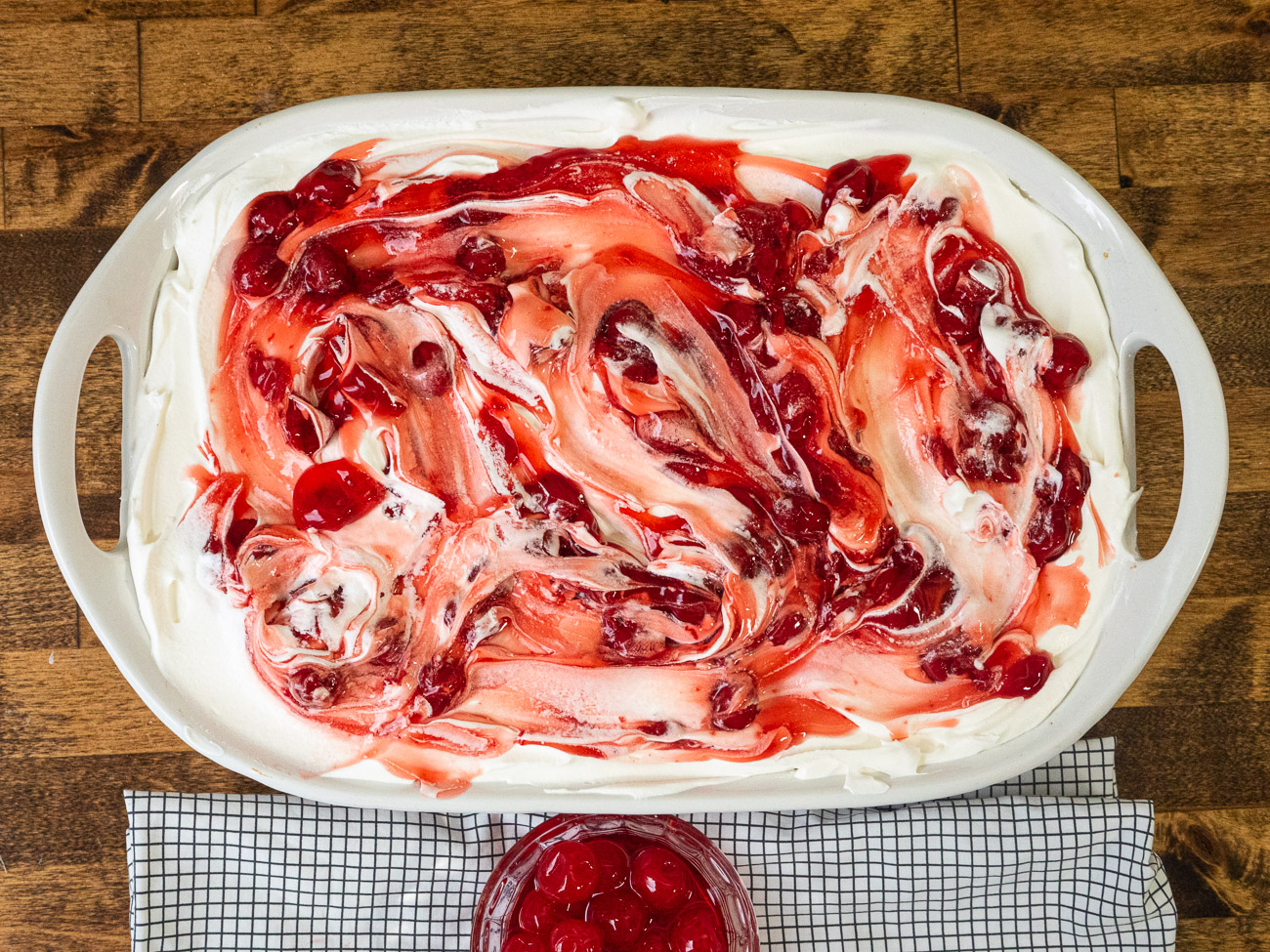 Cherries in the Snow Poke Cake-image