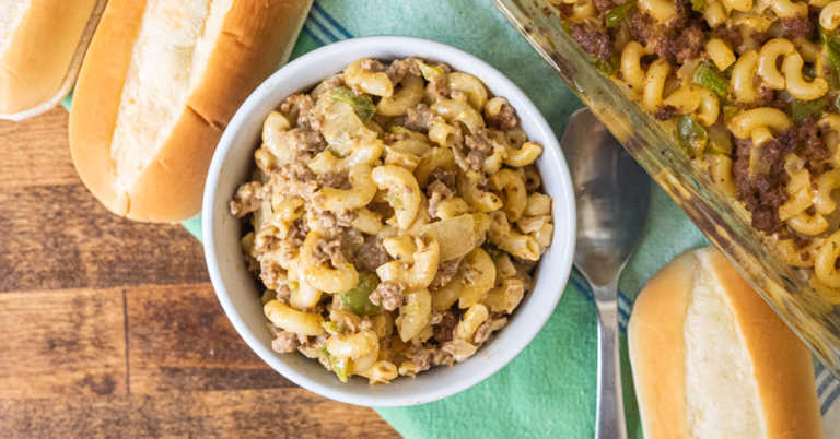 Philly Cheesesteak Casserole