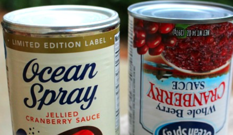 Why You Should Always Open A Can Of Cranberry Sauce Upside Down