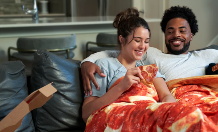 Pizza Hut Made A Weighted Blanket That Looks Just Like A Pizza