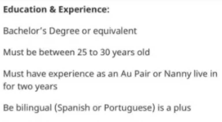 Family Posts Ridiculous Nanny Job Listing With Insane Requirements And Little Pay