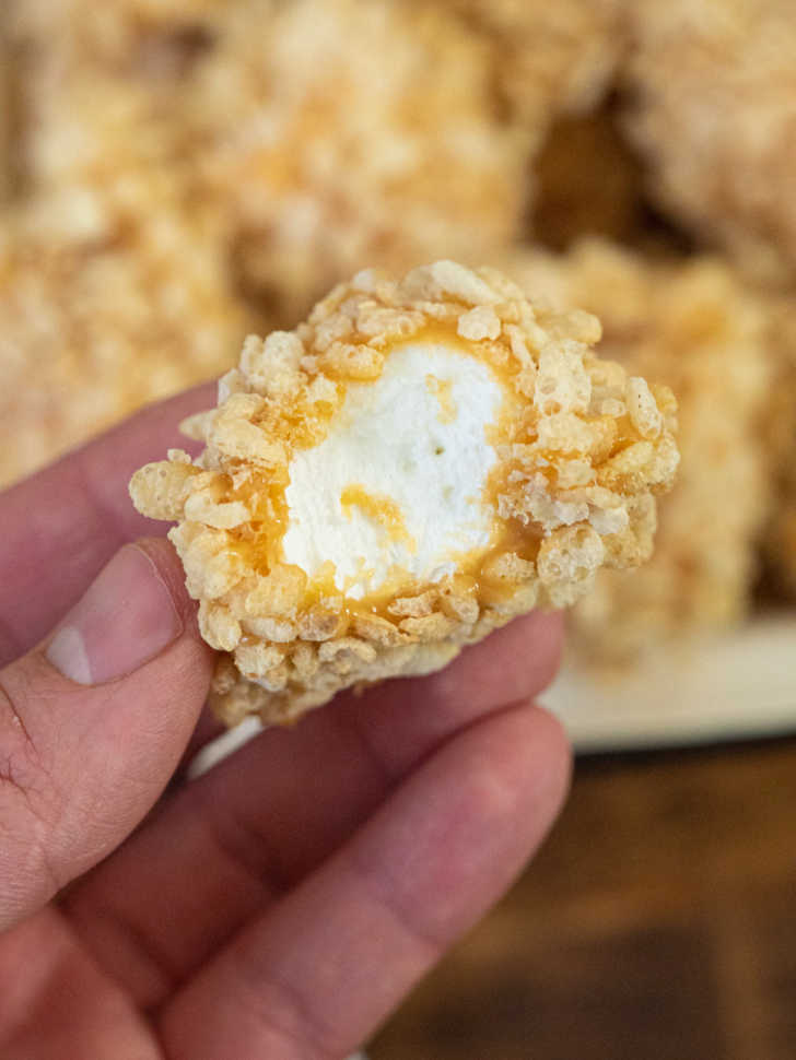 Caramel Marshmallow Rice Krispie Balls | 12 Tomatoes