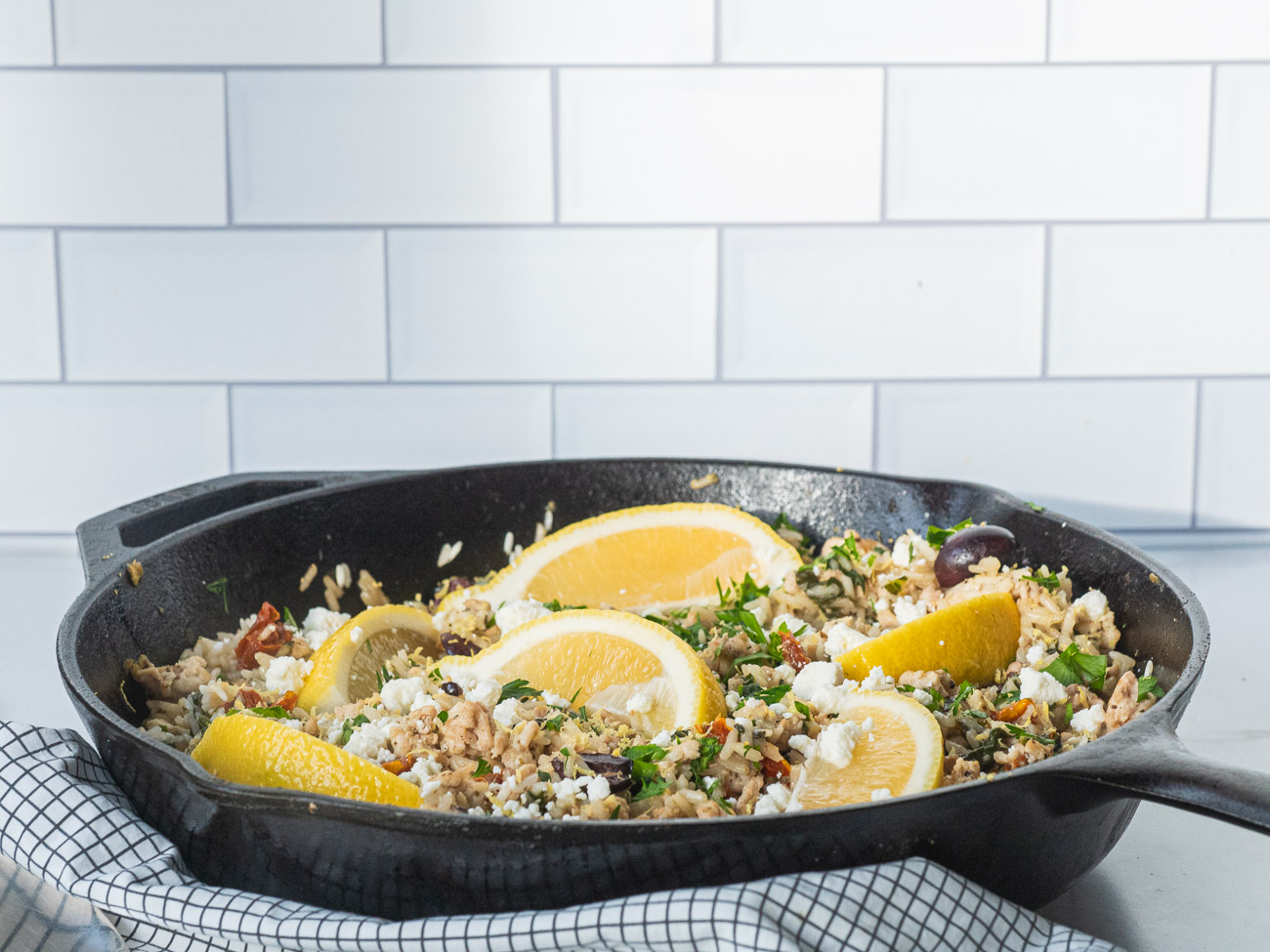 Greek Turkey and Rice Skillet - Budget Bytes