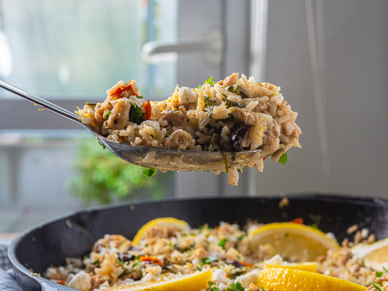 Greek Turkey and Rice Skillet - Budget Bytes