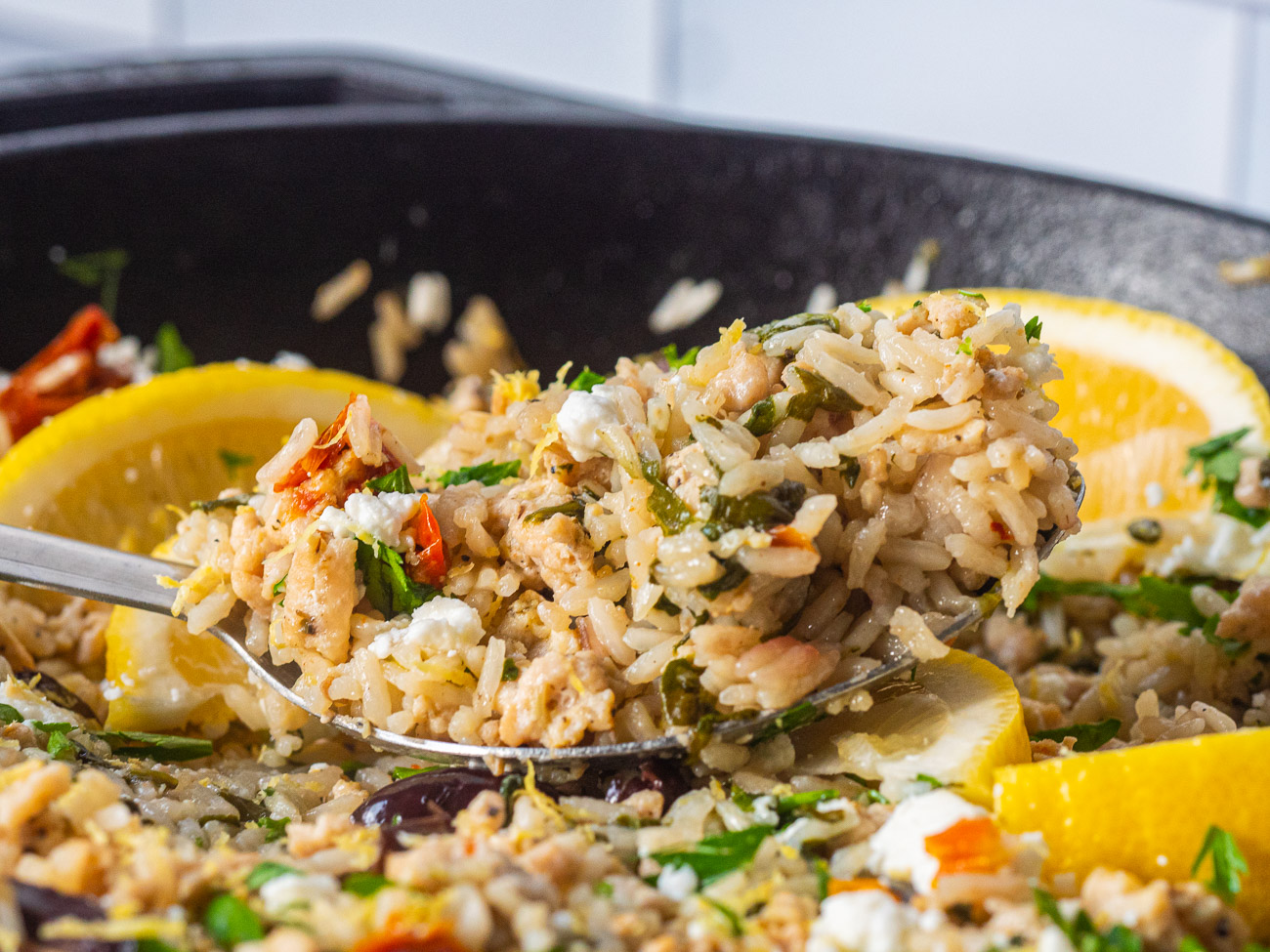 Greek Turkey and Rice Skillet - Budget Bytes